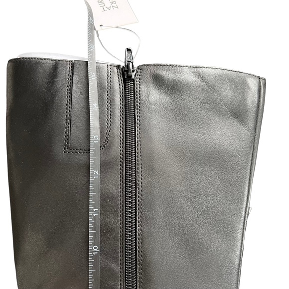 Naturalizer Boot Rena Tall Riding Buckle Black Leather Wide Calf Womens Size 9.5 - Picture 13 of 14